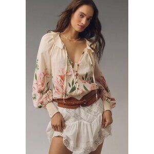 By Anthropologie Peasant Blouse Size M